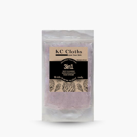 Light pink KC Cloths microfiber face cloth, women's range