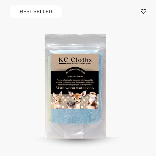 Baby turquoise KC Cloths face cloth for babies, tots and kids