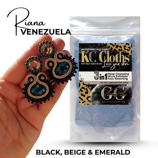 Riana Venezuela - Black, Beige and Emerald