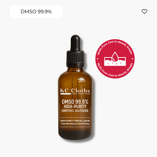 KC Cloths DMSO 99.9% high-purity dimethyl sulfoxide 100 ml amber glass dropper bottle