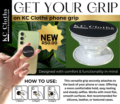KC Cloths phone grip features and how to use it