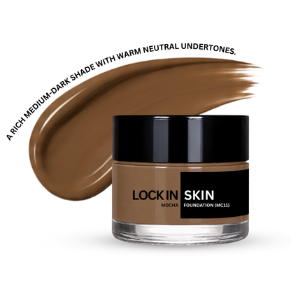 Lock In Skin natural foundation, Mocha MC11 shade