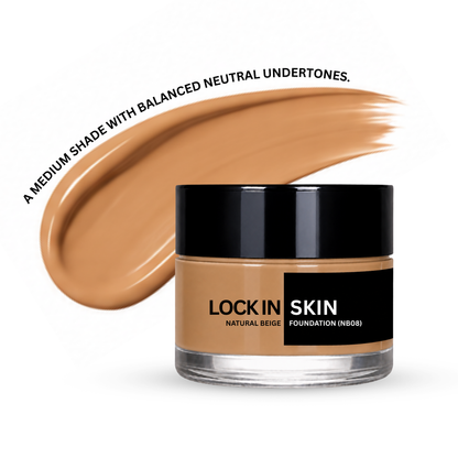 Lock In Skin natural foundation, Natural Beige NB08 shade