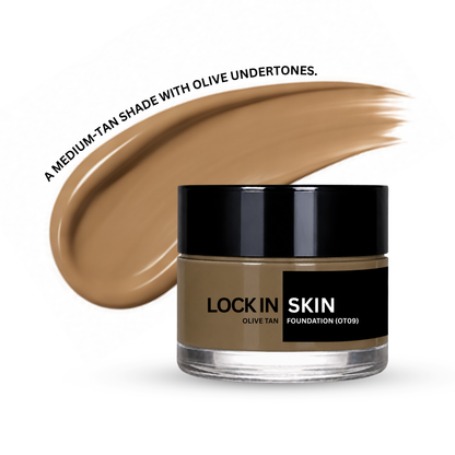 Lock In Skin natural foundation, Olive Tan OT09 shade