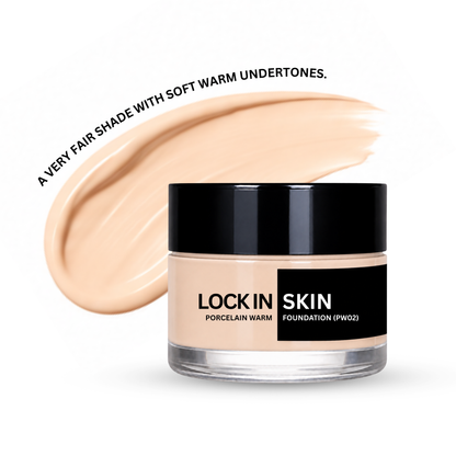 Lock In Skin natural foundation, Porcelain Warm PW02 shade